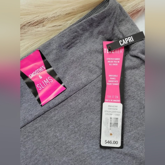teezher capri plus size style #45749‎ Size 3X/3TG Color Gray - Picture 4 of 6